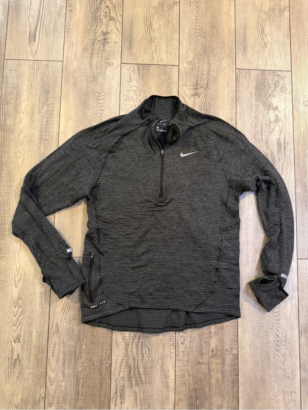 Nike Men's Charcoal/Black Half-Zip Performance Jacket